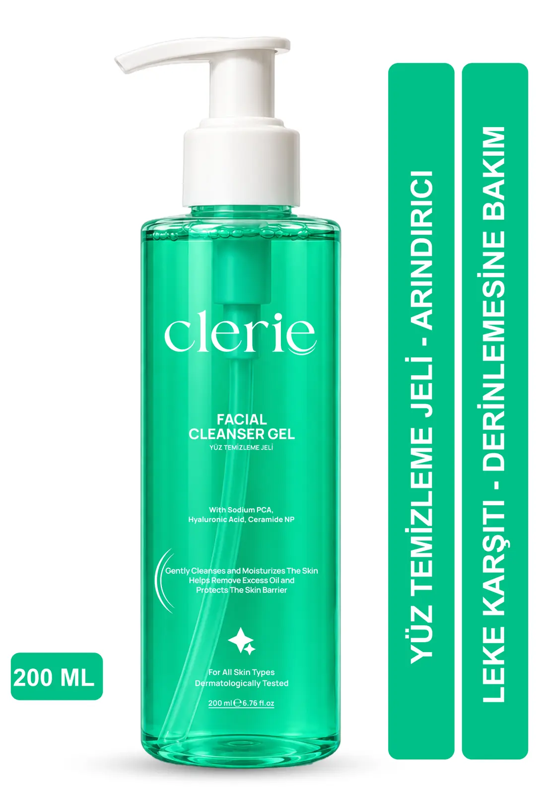 Clerie Sebum Dengeleyici Yüz Temizleme Jeli 200 ml